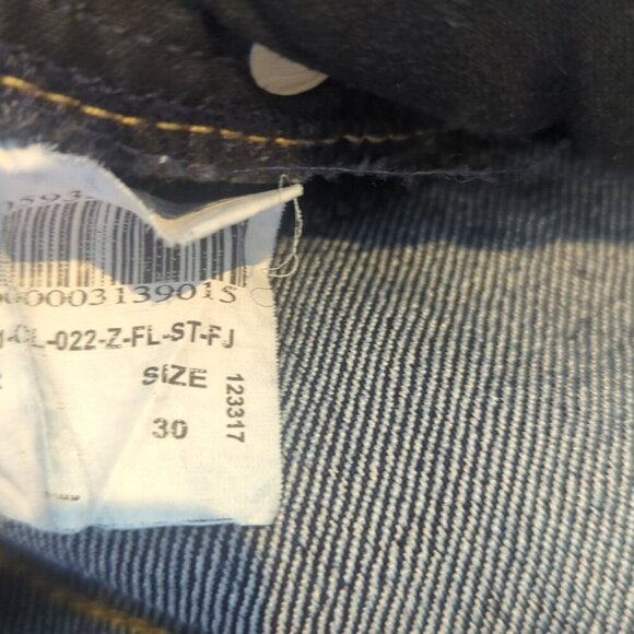 Stretch Jeans Blue Ankle Cropped Denim Straight Leg size 30 - Picture 5 of 6